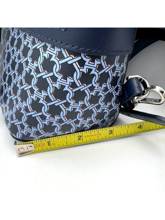 NWT Kate Spade New York Link Mini Convertible Backpack Blue Multi Coated Canvas main image 6